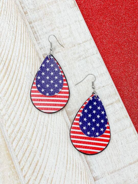 PATRIOTIC DANGLE EARRINGS