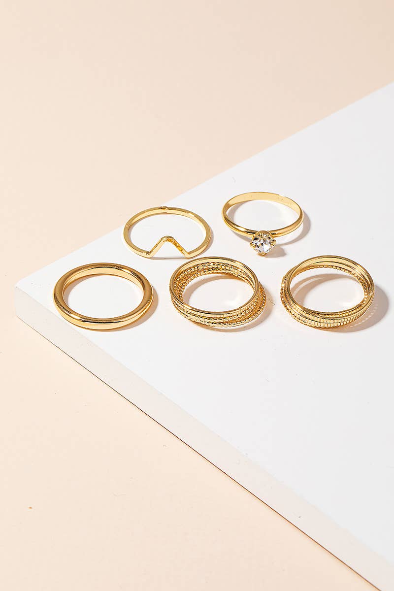 Assorted Multi Piece Dainty Ring Set