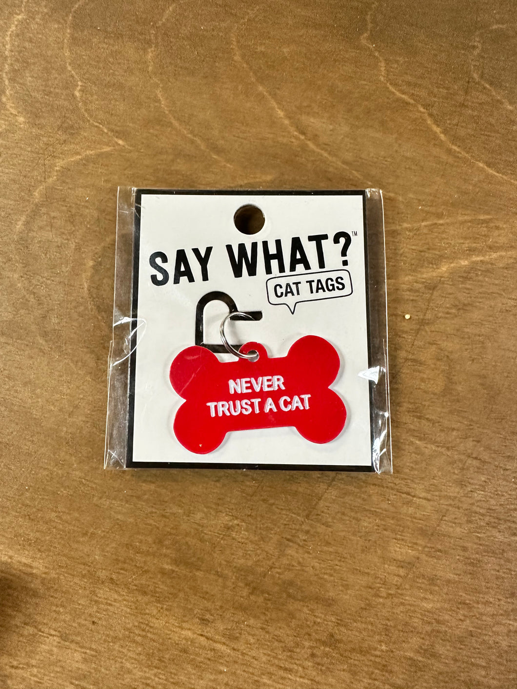 NEVER TRUST A CAT DOG TAG