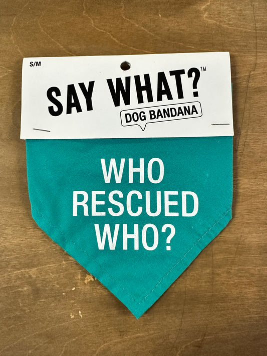 WHO RESCUED WHO DOG BANDANA