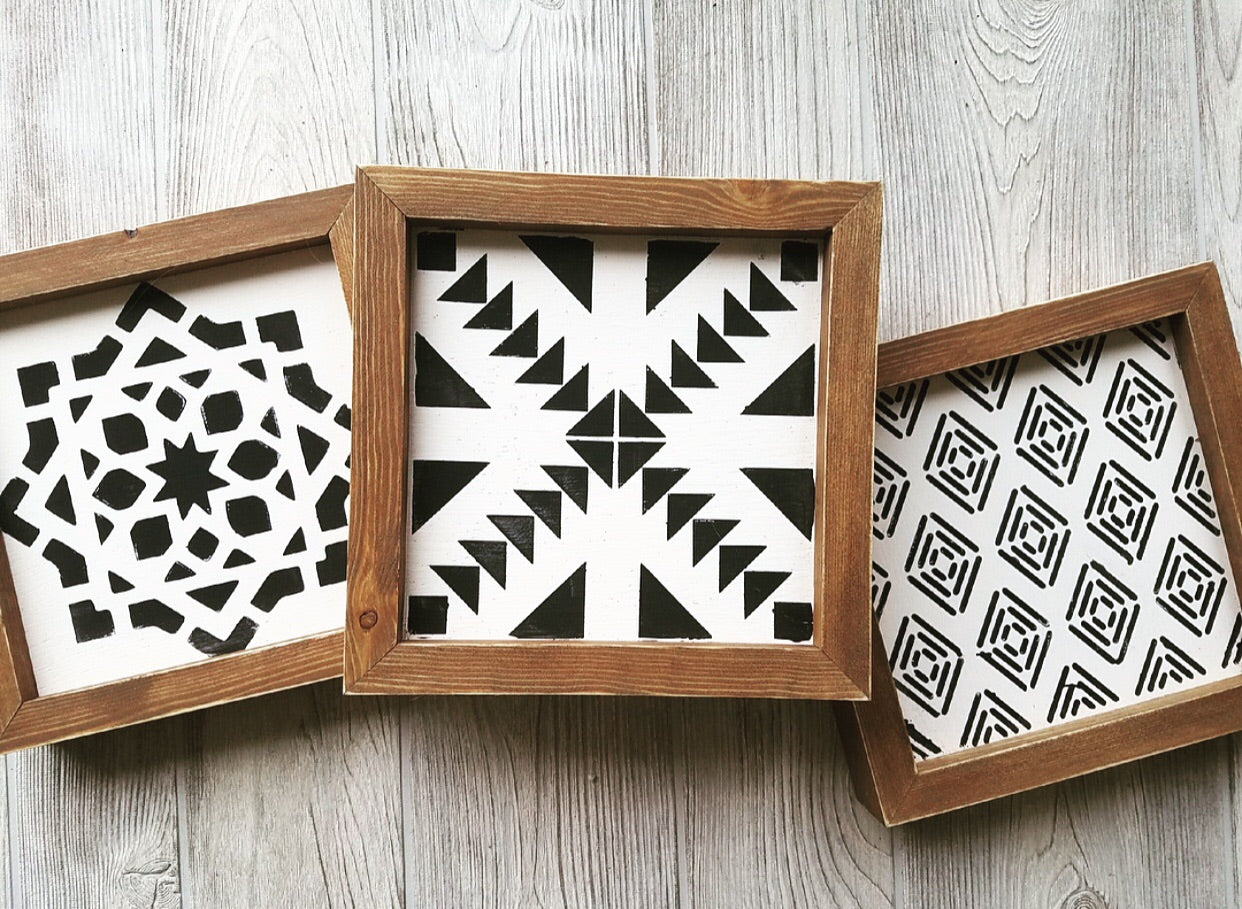 TILE PATTERNS - SET OF 3