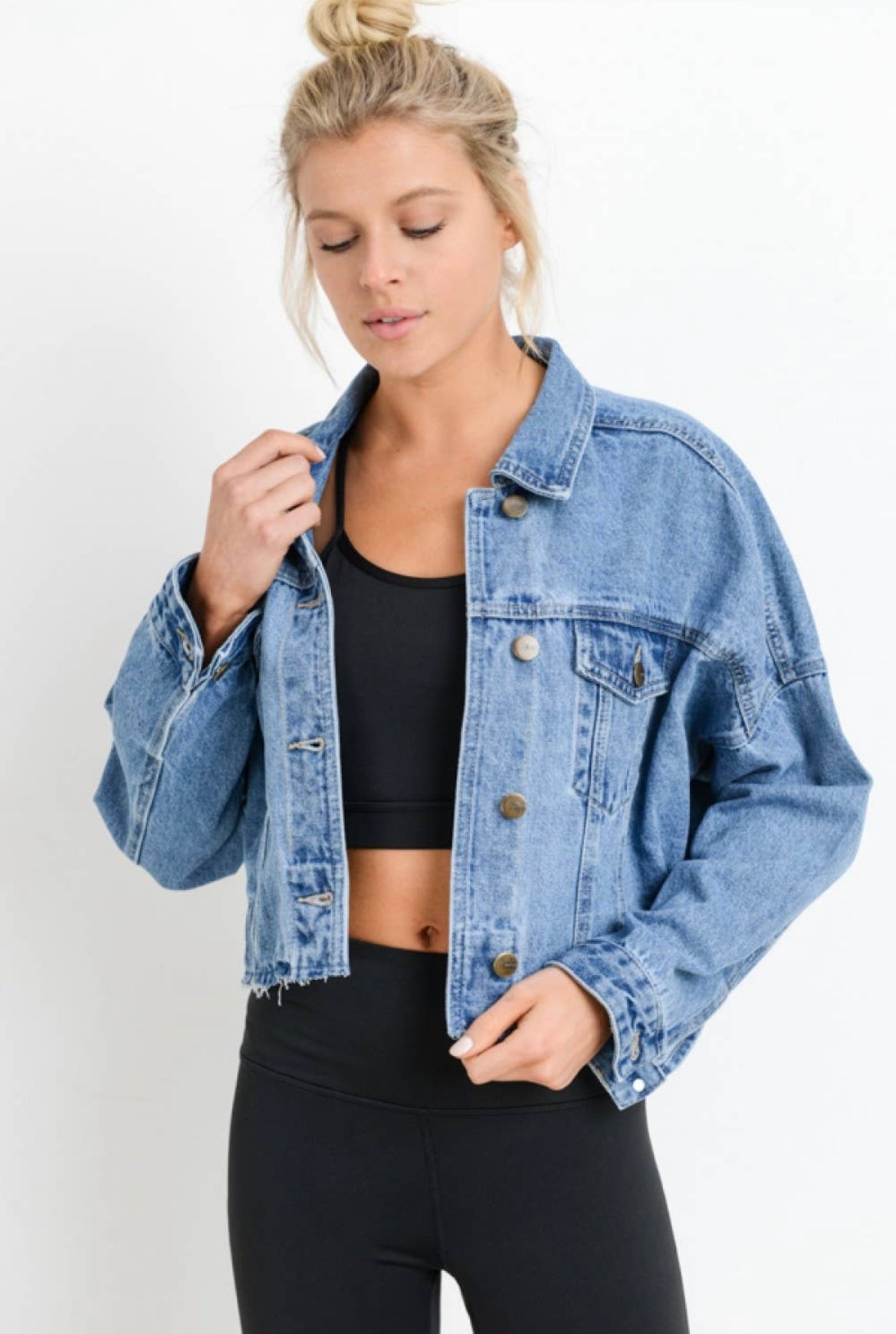 Gem Crop Denim Jacket